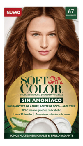 Kit Tintura Wella Professionals  Soft color Tinte de cabello tono 67 chocolate para cabello