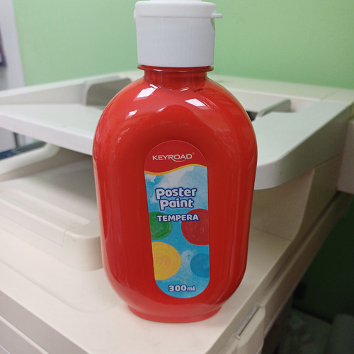 Témpera Infantil Keyroad De 300ml Color Rojo