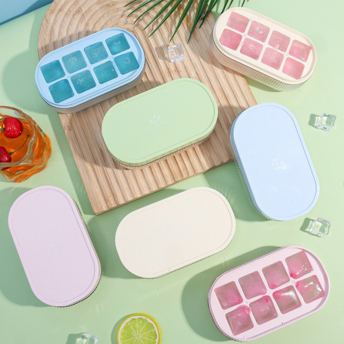 Bandeja Para Cubitos De Hielo De 8 Rejillas, Caja De Hielo D