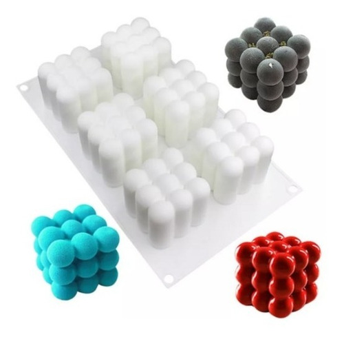 Molde Plancha 6 Velas Burbujas Max