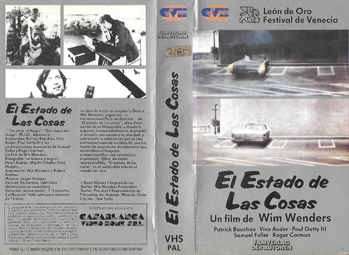 El Estado De Las Cosas Vhs Wim Wenders Patrick Bauchau