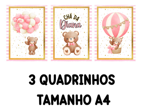 Kit Festa Só Um Bolinho - Chá De Bebê Ursinha Menina