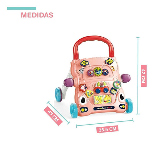 Andador Caminador Multifuncional Primeros Pasos Bebe Niño Color Rosa