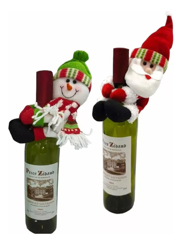 Funda Para Botellas De Vino Diseño Monos De Navidad