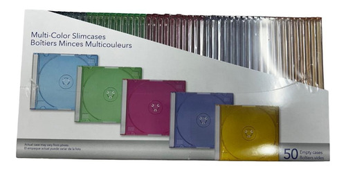 Estuche Slim Colores Para Cd  50 Pzas Marca Verbatim