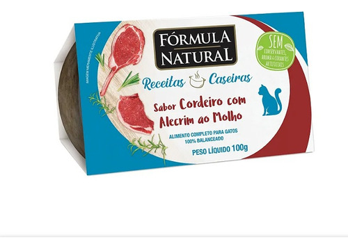 Alimento Úmido Para Gato Sabor Cordeiro 100g Formula Natural