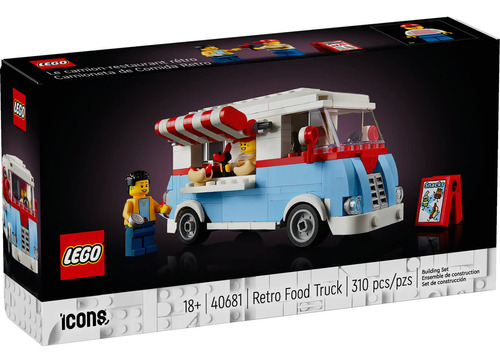 Lego Icons Retro Food Truck, 310 Pcs