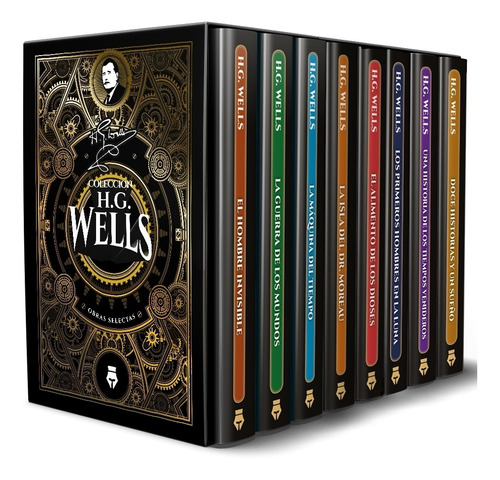 Coleccion H G Wells Obras Selectas - Estuche Con 8 Libros