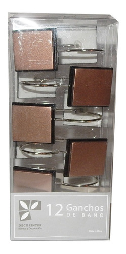 Ganchos Para Cortina De Baño Con Diseño Cube Artesanal 
