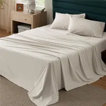 Comprar Bedsure Sábanas 100% Algodón Tamaño Doble ' Sábanas De Perca