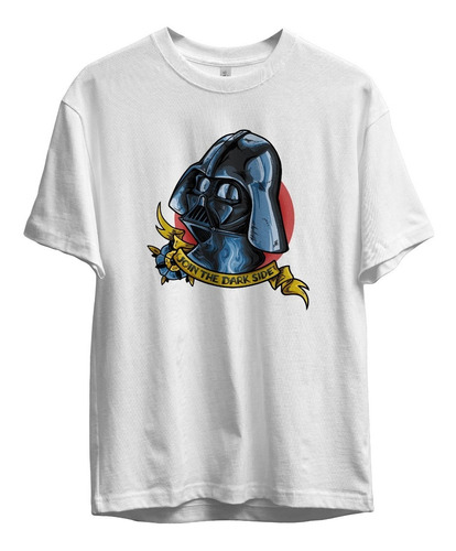 Remera Star Wars Dart Vader Unete Lado Oscuro Algodon Blanca