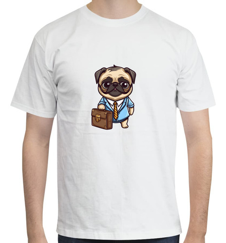 Playera Para Adulto Pugberto Perro Pug Lover