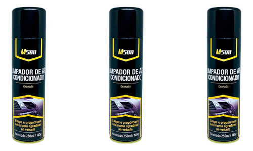 Kit 3 Limpa Ar Condicionado Spray 250ml 160g M500 Granada