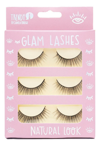 Pestañas Trendy Set X 3 Und Glam Lashes