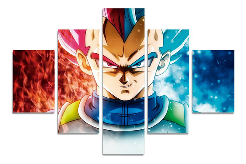 Cuadro Moderno Dragon Ball Super Vegeta 100x70 Cm Gs Cuadros