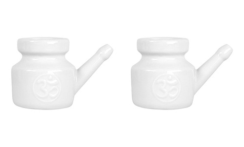 2 Botes De Cerámica Neti Pot Para Limpieza Nasal De 350 Ml,