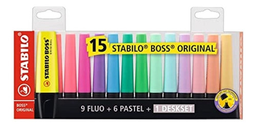 Marcador Stabilo Boss Original *15 (fluor-pastel)