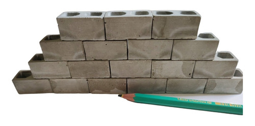Mini Ladrillos Cemento Para Maqueta Escala 1 / 12 ( 36 Pzs.)