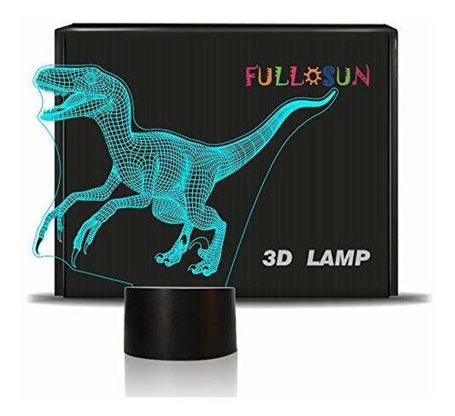 Fullosun Ilusion 3d Martian Y Deco Luz Tactil Boton 7 Color 