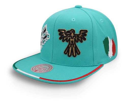 Gorra Mitchell And Ness Nba Piramid Mexico Spurs Aqua Unital