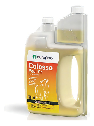 Colosso Pour On 1 Litro Ouro Fino Carrapatos Bernes Insetos