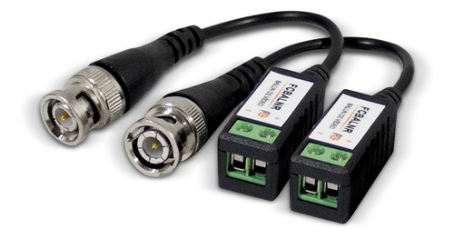 Imagem 1 de 2 de Kit 6 Par Conector Trançado Video Balun Passivo 500mt Cftv