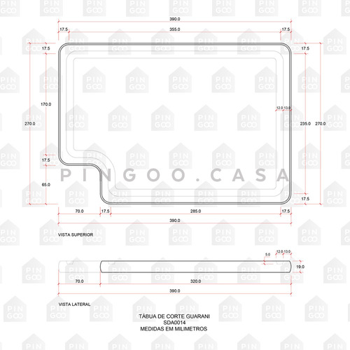 Tabla de cortar Guarani Pingoo.casa