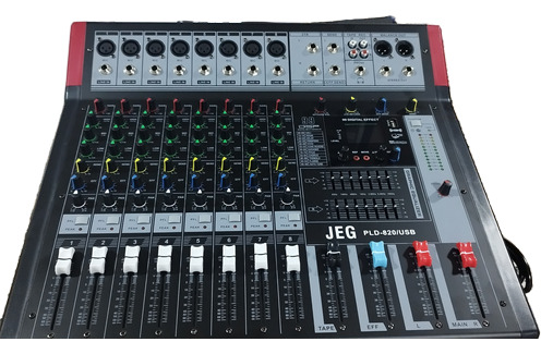 Consola Amplificada 8 Canales Dsp +48v, Usb, Bluetooth Jeg