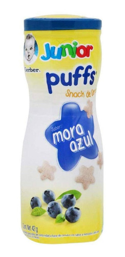 Cereal Gerber Puffs Etapa 4 Mora Azul Cont 42 G