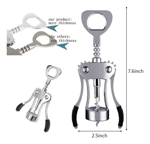Sacacorchos Profesional Con Tapa Y Diseño Ergonómico