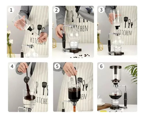 580ml Cafetera De Sobremesa Con Sifón De Vidrio De 5 Tazas