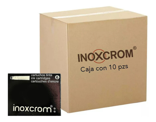 Cartuchos De Tinta Para Pluma Fuente Inoxcrom Caja 10 Pzs