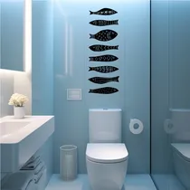 Comprar Cuadro Madera Calada Mdf Moderno Decorativo Pez Peces X8 Color Negro