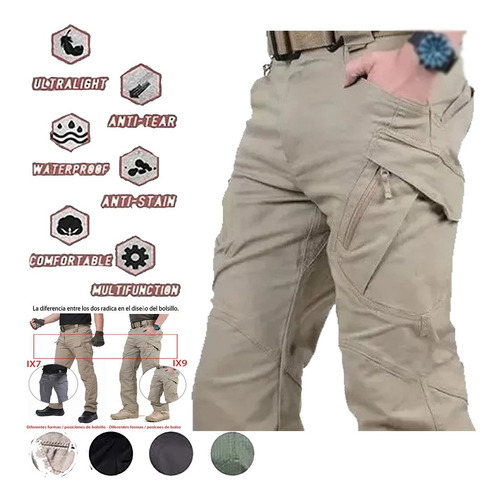 Pantalones Tácticos Con Múltiples Bolsillos Para El Trabajo