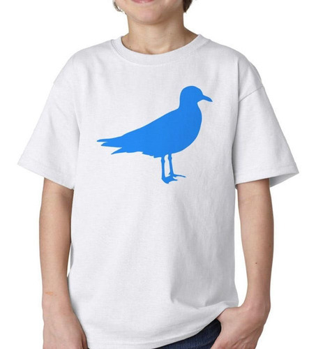 Remera De Niño Gaviota Silueta Vector Art