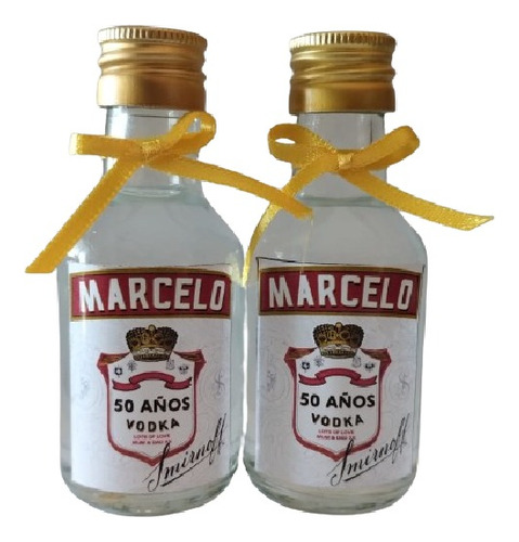 Souvenir Botellita Etiqueta Personalizada Bebidas X 20