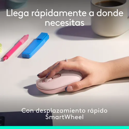 Kit Teclado Y Mouse Logitech Pop Icon, Español, Rosado