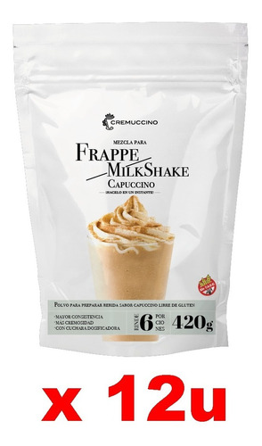 Frappe Milkshake Capuccino 420gr Cremuccino Licuado Café