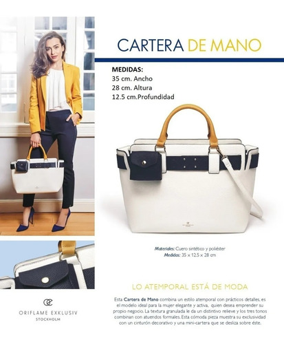 Imagen 3 de 3 de Bolsa Blanca Oriflame 100% Original
