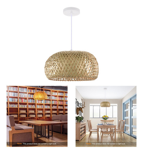 Lâmpada Colgante De Bambu, Luminária Retro Estilo Japonês