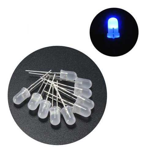 200 Leds Difusos Encapsulado Niebla 5mm Colores Disponibles