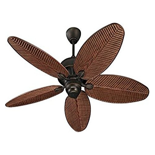 Ventilador Techo Para Exterior 52  5 Hoja Palma Abs Bronce