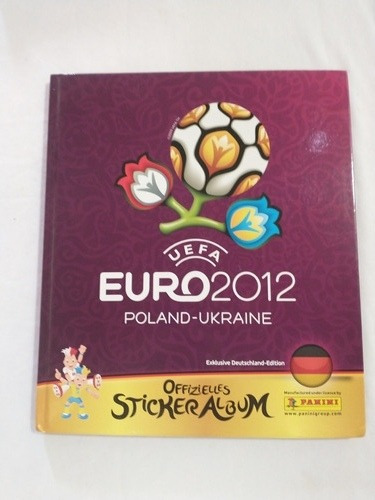 Album Euro 2012 Capa Dura Ed. Alemanha Colado Completo.