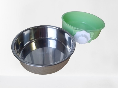 Plato Comedero Colgante Acero Inoxidable Para Mascota Tm