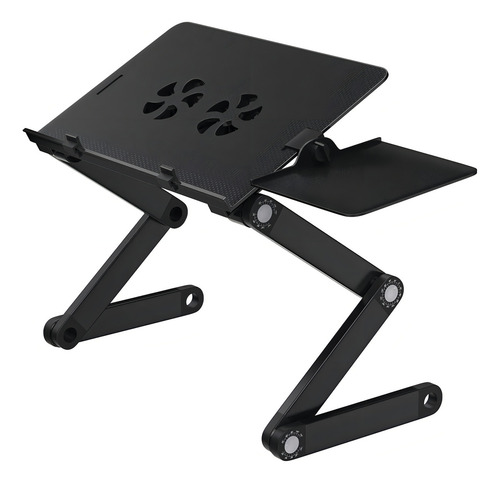 Mesa Ajustable Portátil Multiuso Laptop Table T8 Ventilación Color Negro