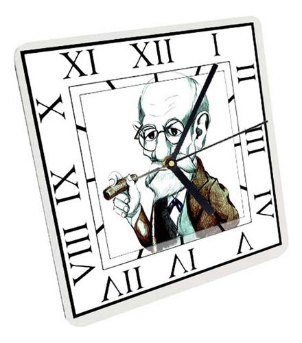 Reloj Madera Brillante Pared Y Mesa Diseño Freud A14