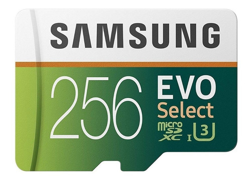 Memoria Samsung Evo Select 256gb Microsd C10 U3 4k 100mb/s