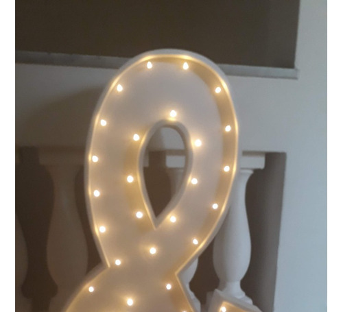 Letra Con Luz Led 50 Cm Pintada Polyfan Tu Nombre Importa