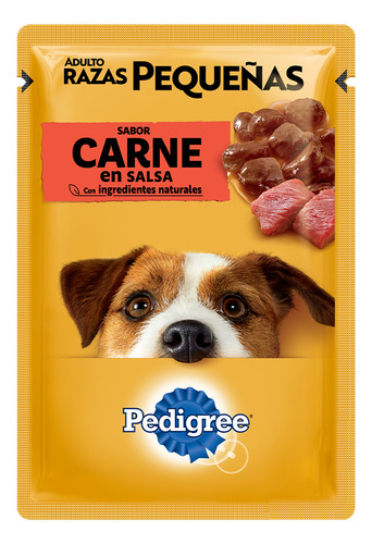 Pedigree Pouch Razas Pequeñas Sabor Carne 100g X 6 Unidades