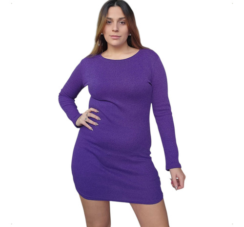 Vestido Morley Lanilla Abrigado,sexy Talle Grande Mc